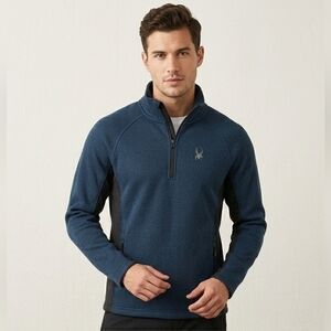 NWT Spyder Quarter Zip Fleece Pullover